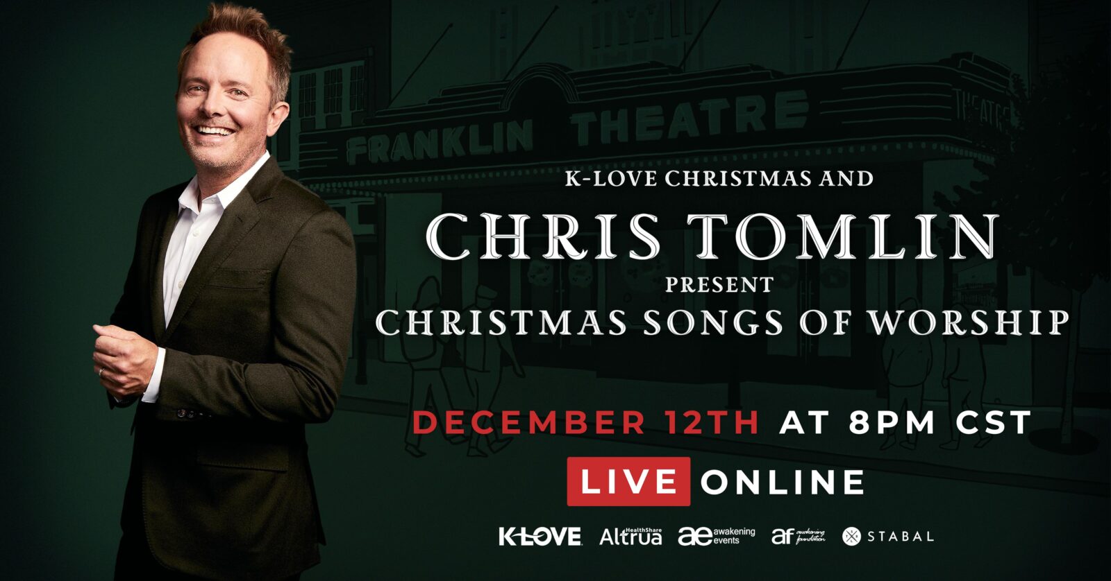 KLove and Chris Tomlin To Present Christmas Concert To Be Streamed On