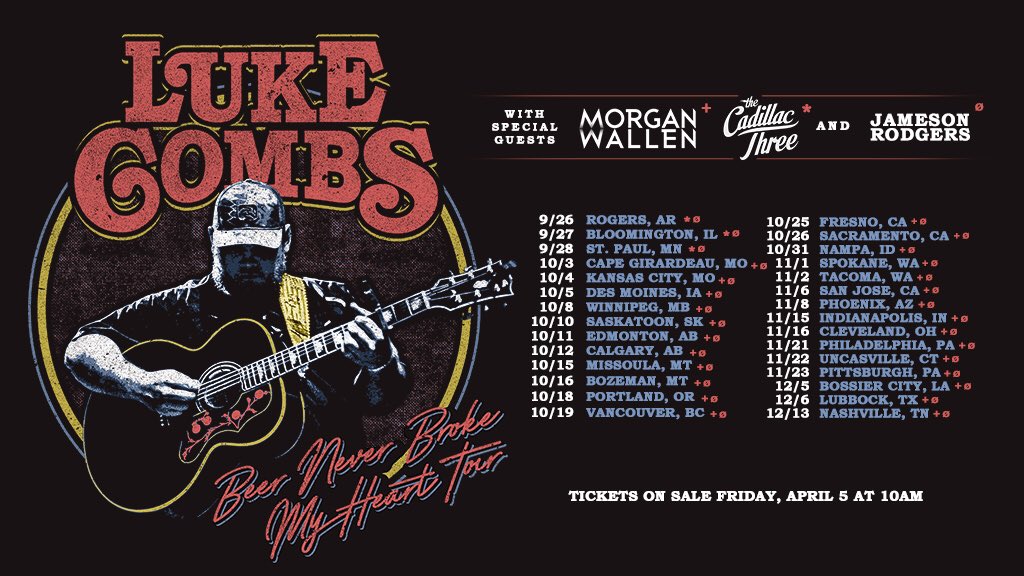 Luke Combs Extends Beer Never Broke My Heart Tour Country Music Views